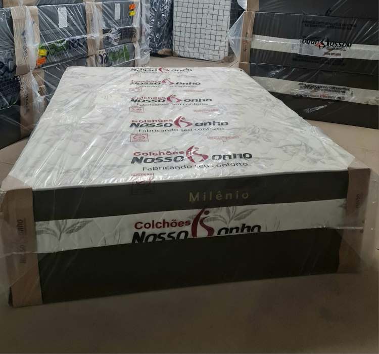 Cama Box Casal Milênio Semi Ortopédico 138x 188x60 Nosso Sonho