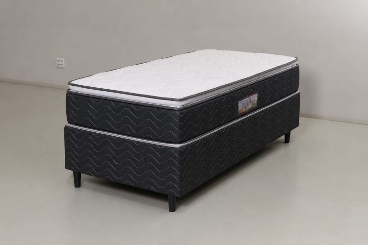 Cama Box Solteiro Prestige Molas Ensacadas com Extra Pillow Top  88x 188x47 EcoTec