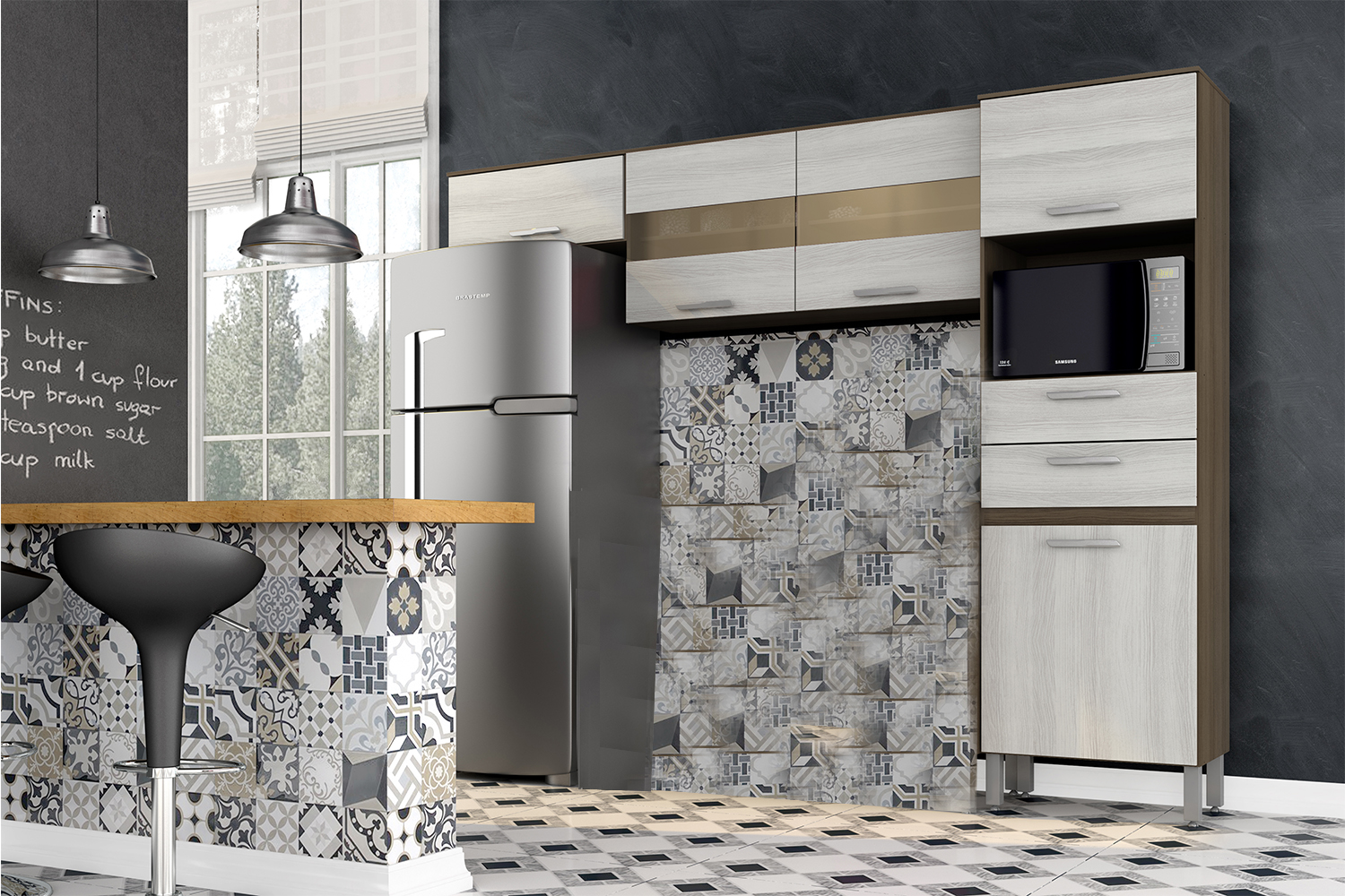 Cozinha Bella 3Pcs Sem Balcão Terraro Naturale Movemax NO ESTADO
