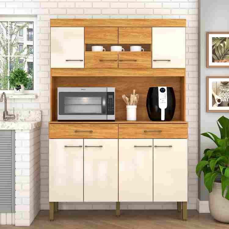 K120.Kit Cozinha Laura 8P2G Cinamomo/Off White Fellicci